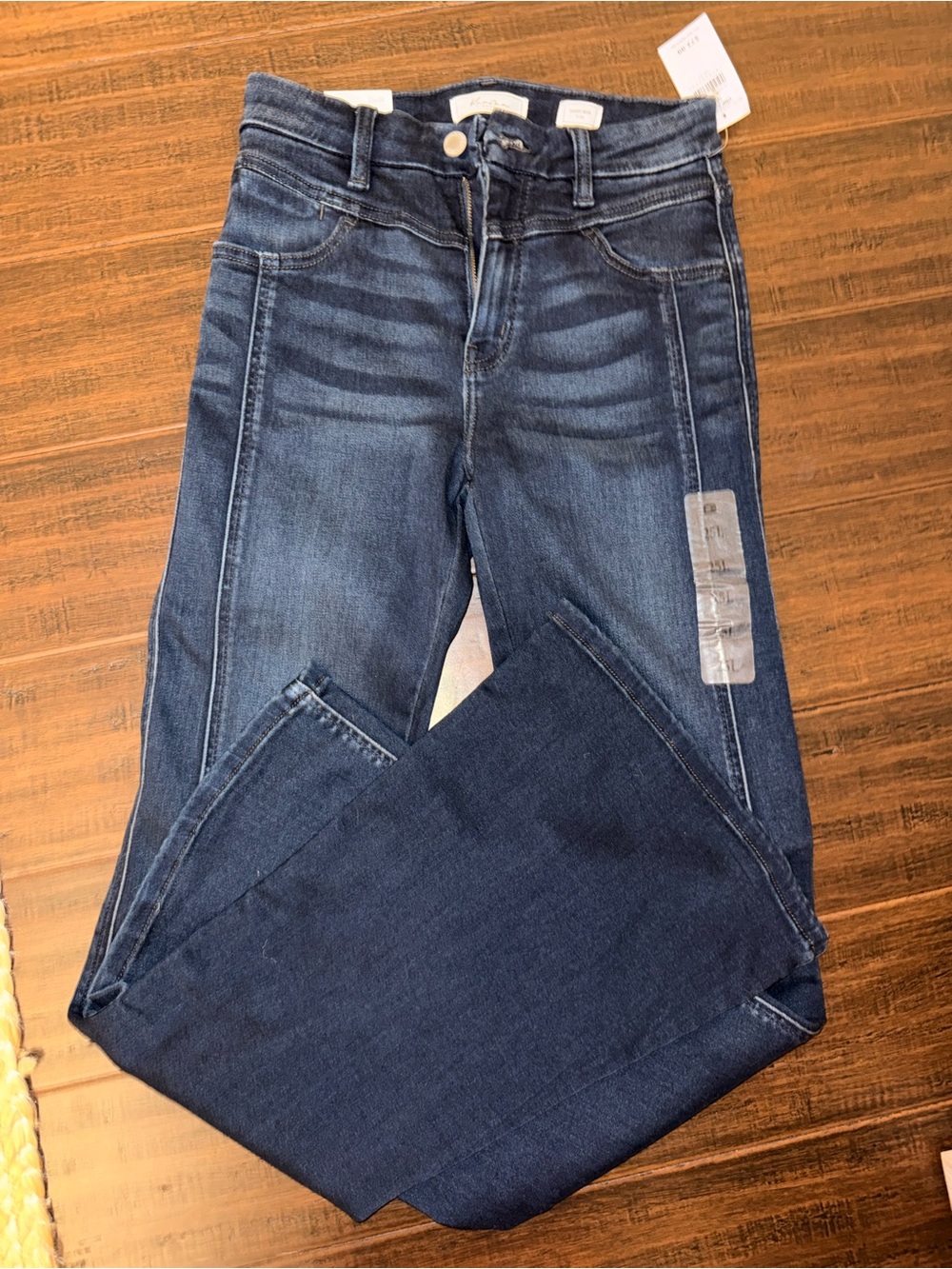KanCan Dark Blue High-Rise Flare Jeans